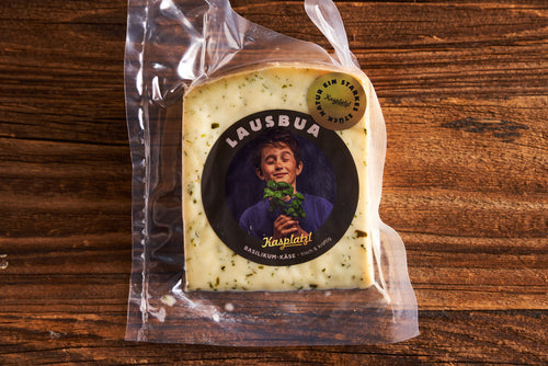 Kasplatzl Kirchberg in Tirol Schnittkäse Lausbua Schnittlauch frisch & kräftig Bio-Käse von der Alm